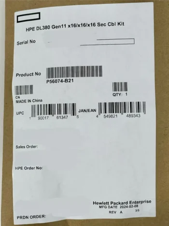 HPE P56074-B21 ProLiant DL380 Gen11 x16/x16/x16 Secondary Cable Kit